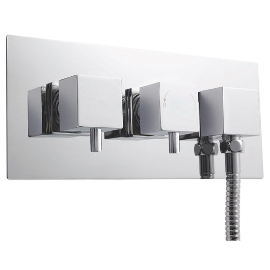  Nuie Volt Concealed Shower Valve With Diverter Dual Handle Chrome - welovecouk