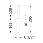 Nuie 165mm Round Ceiling-Mounted Arm Chrome - welovecouk