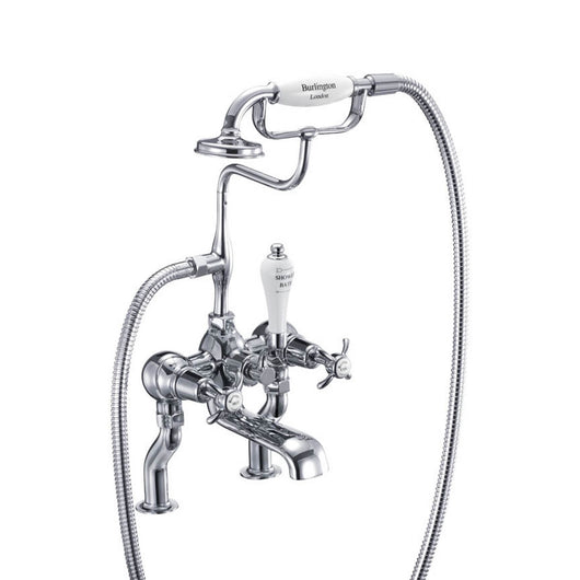  Burlington Anglesey Deck Mounted Bath Shower Mixer with S Adjuster