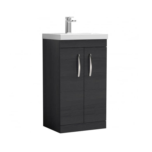  Nuie Athena 500mm Floor Standing Vanity With Basin 3 - Charcoal Black