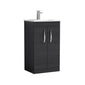 Nuie Athena 500mm Floor Standing Vanity With Basin 4 - Charcoal Black