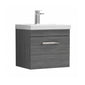 Nuie Athena 500mm Wall Hung Vanity With Basin 3 - Anthracite Woodgrain - ATH011D