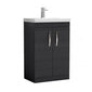 Nuie Athena 600mm Floor Standing Vanity With Basin 3 - Charcoal Black - ATH026D