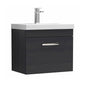 Nuie Athena 600mm Wall Hung Vanity With Basin 3 - Charcoal Black - ATH040D