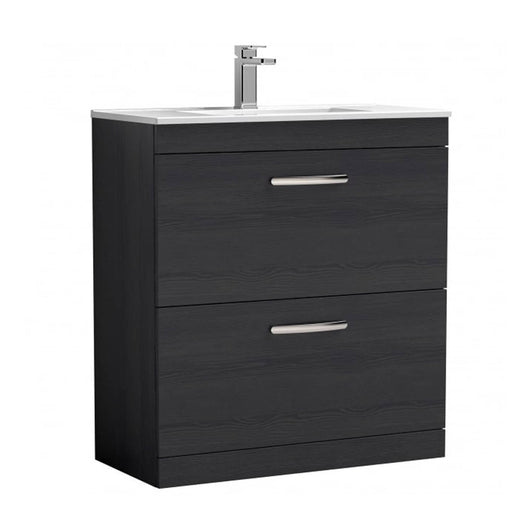  Nuie Athena 800mm Floor Standing Vanity With Basin 4 - Charcoal Black