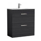 Nuie Athena 800mm Floor Standing Vanity With Basin 4 - Charcoal Black