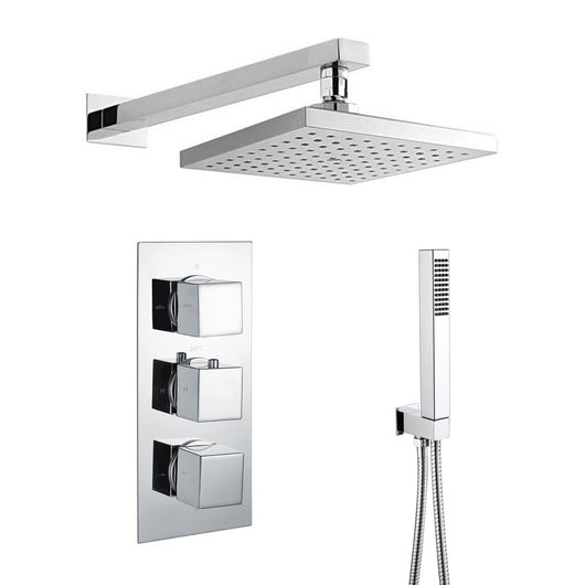  ShowerWorX Triple Thermostatic Valve with Shower Kit & Square Head