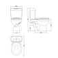 Alpha Close Coupled Toilet with Melbourne 350mm Cloakroom Basin