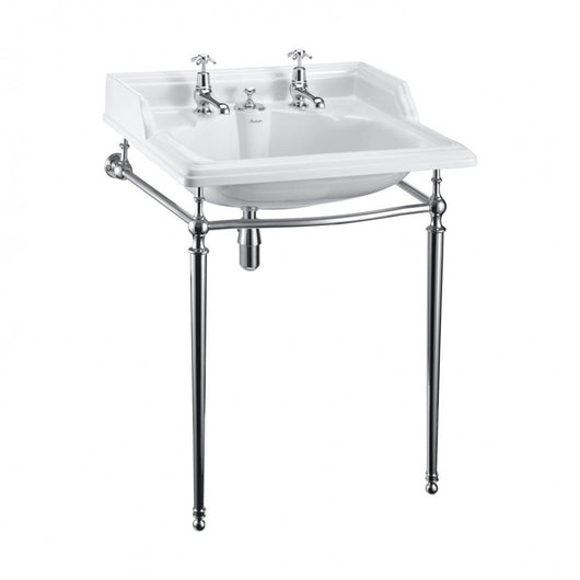  Burlington Classic 650mm Basin with Invisible Overflow & Basin Stand