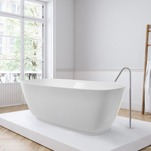  BC Designs Divita 1495 Gloss White Cian Freestanding Bath