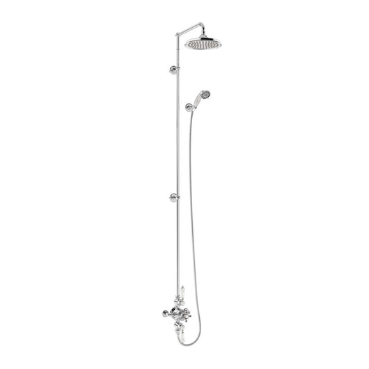  Burlington Avon Exposed Extended Thermostatic Shower Kit with Airburst Shower Head Ceramic Handle Handset