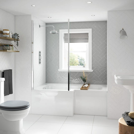  BC Designs Solidblue L-Shaped 1700 Shower Bath