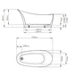 BC Designs Slipp 1600 Freestanding Bath - welovecouk