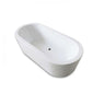 BC Designs Plazia 1780 Gloss White Acrymite Freestanding Bath