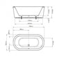 BC Designs Plazia 1780 Gloss White Acrymite Freestanding Bath