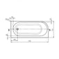 BC Designs Right Hand Ancorner 1700 Acrymite Freestanding Bath