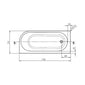 BC Designs Left Hand Ancorner 1700 Acrymite Freestanding Bath