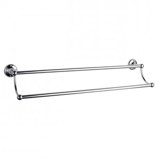  Bayswater Traditional Chrome Double Towel Bar Rail