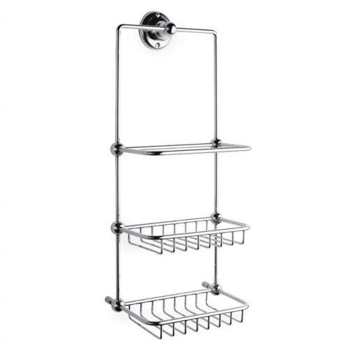  Bayswater Traditional Chrome 3-Tier Shower Tidy