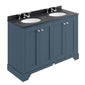Bayswater 1200mm 4-Door Floor Standing Basin Cabinet - Stiffkey Blue
