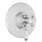 Bayswater Traditional Dual Concealed Concentric Shower Valve - White/Chrome