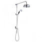 Bayswater Traditional Grand Black Rigid Riser Shower Kit with Fixed Head and Handset