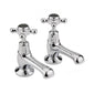 Bayswater Traditional Crosshead Dome Basin Taps - Black