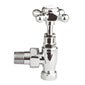 Bayswater Traditional Chrome Crosshead Angled Radiator Valves Pair