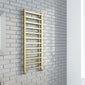 Brushed Brass Square Designer 1200 x 500mm Straight Towel Rail