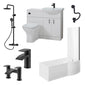 Mayford Complete Matt Black P Shaped Shower Bathroom Suite - welovecouk