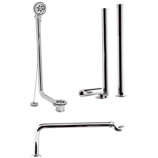  Traditional  Top Bath Pack with Waste, Legs and Trap - Chrome