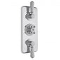Bayswater Traditional Triple Concealed Shower Valve - White / Chrome