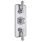 Bayswater Traditional Triple Concealed Shower Valve with Diverter - White / Chrome