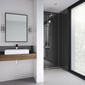 Wetwall Black Gloss Shower Panel - 2420 x 590mm - Tongue & Grooved