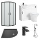 ShowerWorX Atlantic Black 800mm Quadrant Enclosure 950mm Combination Bathroom Suite