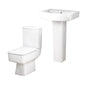 Serene Close Coupled Toilet & 520mm Full Pedestal Basin - welovecouk