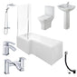 Brava 1600 L-Shaped Shower Bathroom Suite