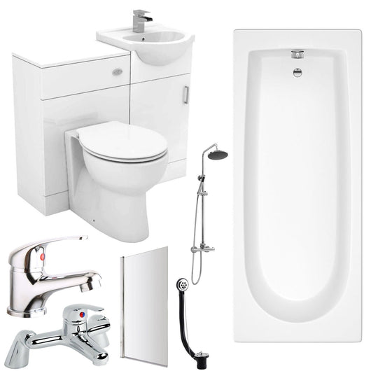  Buckingham 1500 Complete Vanity Shower Bathroom Suite