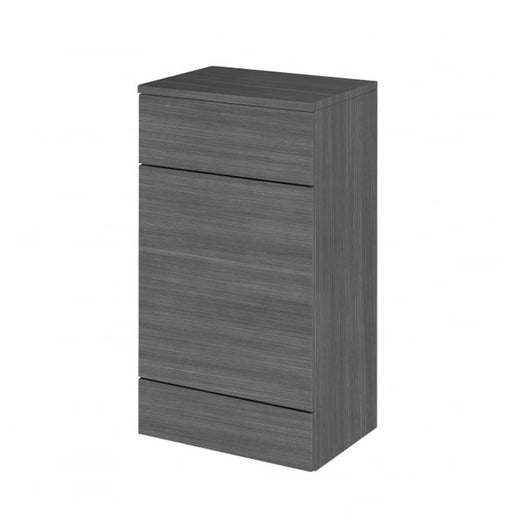  Hudson Reed Fusion 500mm WC Unit & Co-ordinating Top - Anthracite Woodgrain