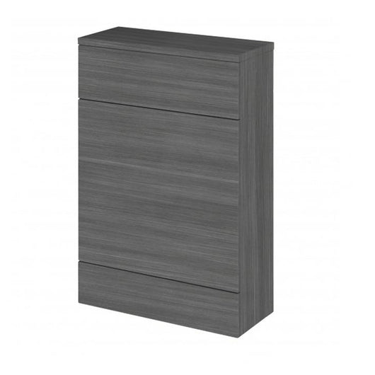  Hudson Reed Fusion 600mm WC Unit & Co-ordinating Top - Anthracite Woodgrain