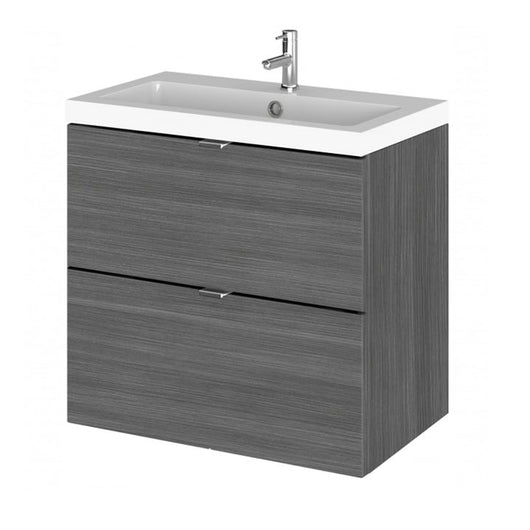  Hudson Reed Fusion 600mm Vanity Unit & Basin - Anthracite Woodgrain - CBI530