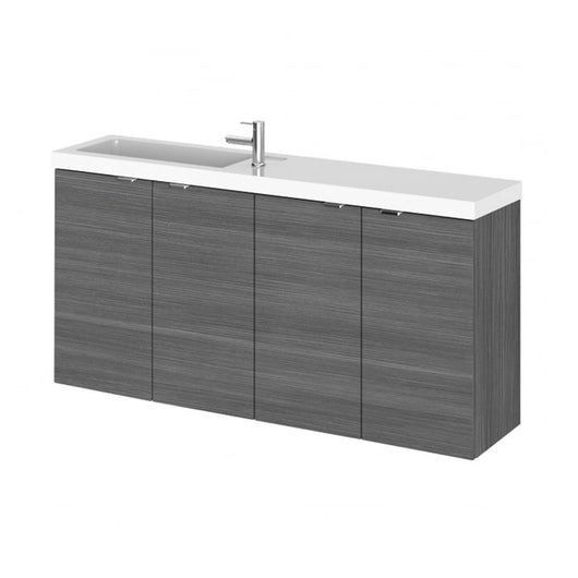  Hudson Reed Fusion 1000mm Combination Vanity Compact - Anthracite Woodgrain