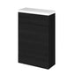 Hudson Reed Fusion 600mm WC Unit & Top - Compact - Charcoal Black