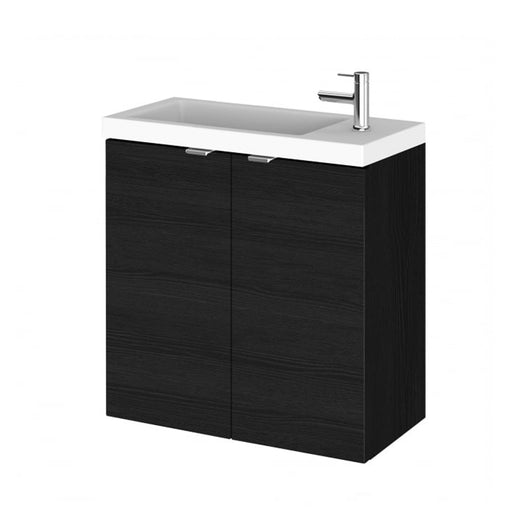  Hudson Reed Fusion 600mm Vanity Unit & Basin - Charcoal Black - CBI629