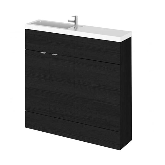 Hudson Reed Fusion 1000mm Combination Vanity & WC Compact - Charcoal Black