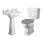 Bayswater Fitzroy 560mm Close Coupled Traditional Bathroom Suite - 2 Tap Hole