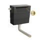 Dual Flush Cistern with Brushed Brass Traditional Push Button