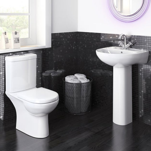  Lawton Close Coupled Toilet & 550mm 1TH Full Pedestal Basin