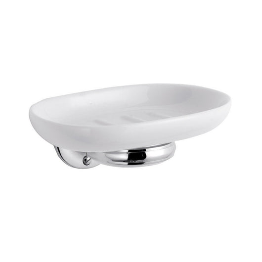  BC Designs Victrion Ceramic Soap Dish Holder - Chrome