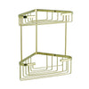  BC Designs Victrion Double Corner Shower Basket - Gold - welovecouk